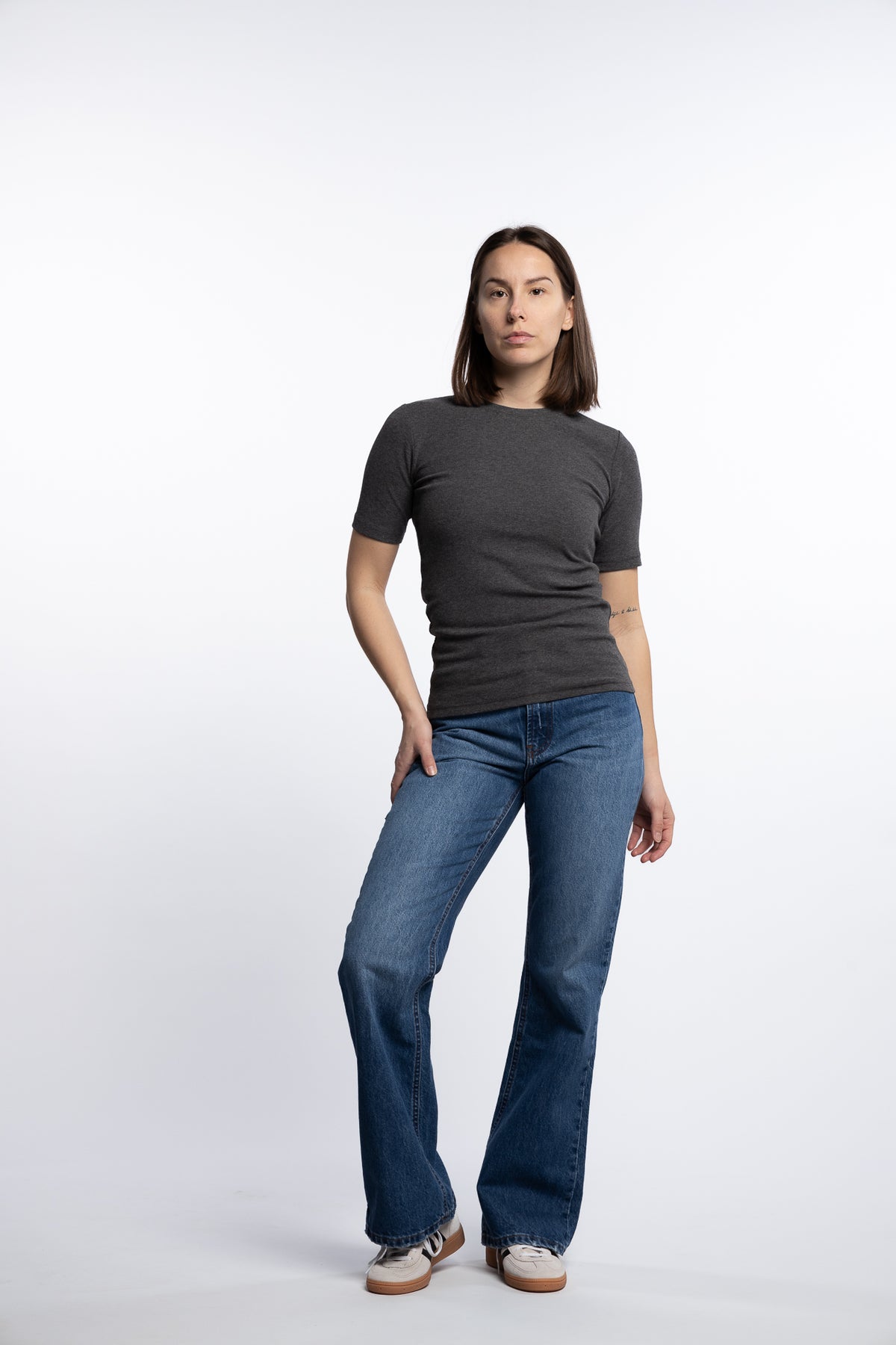 Saalexo T-Shirt 7542- Dark grey mel
