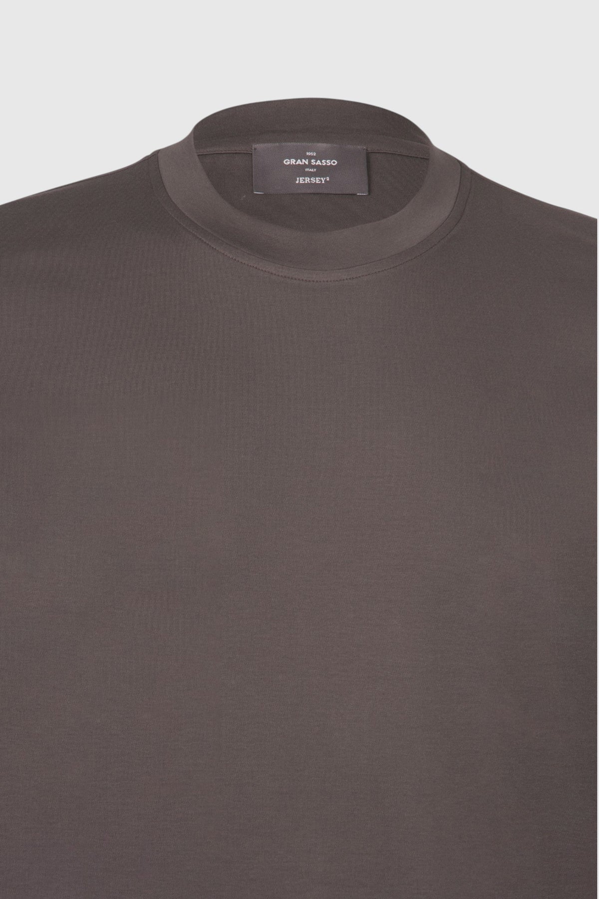 Jersey T-Shirt Brown – detalj