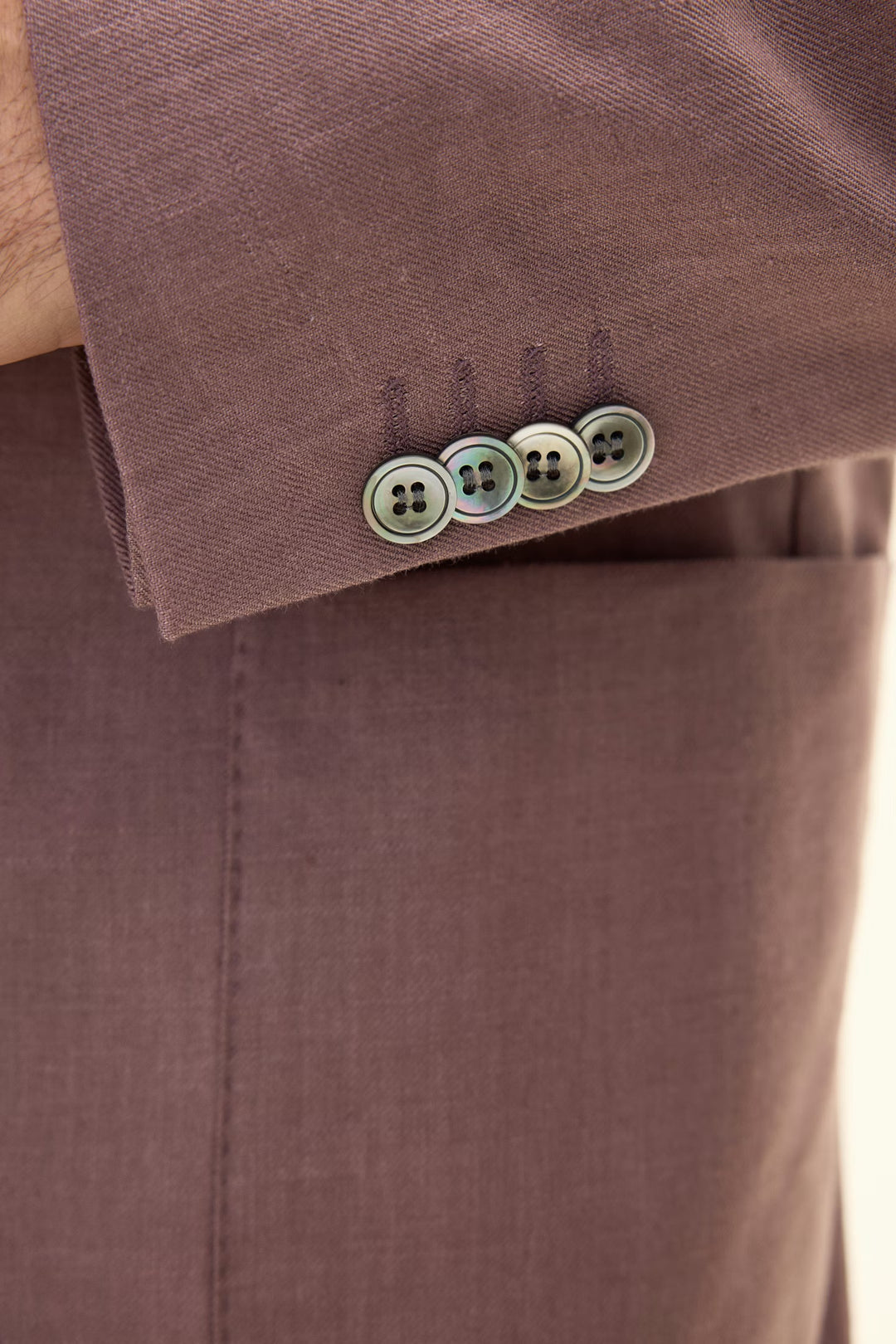 Ferry Patch Soft Linen Blazer Purple