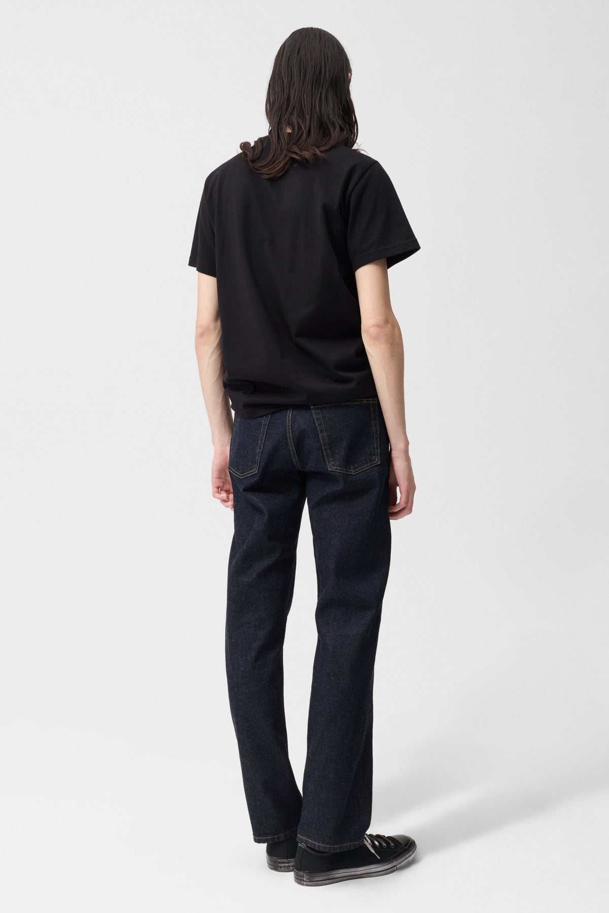 Fuller Regular Straight Fit Jeans Indigo Rinse - modellbilde bakfra
