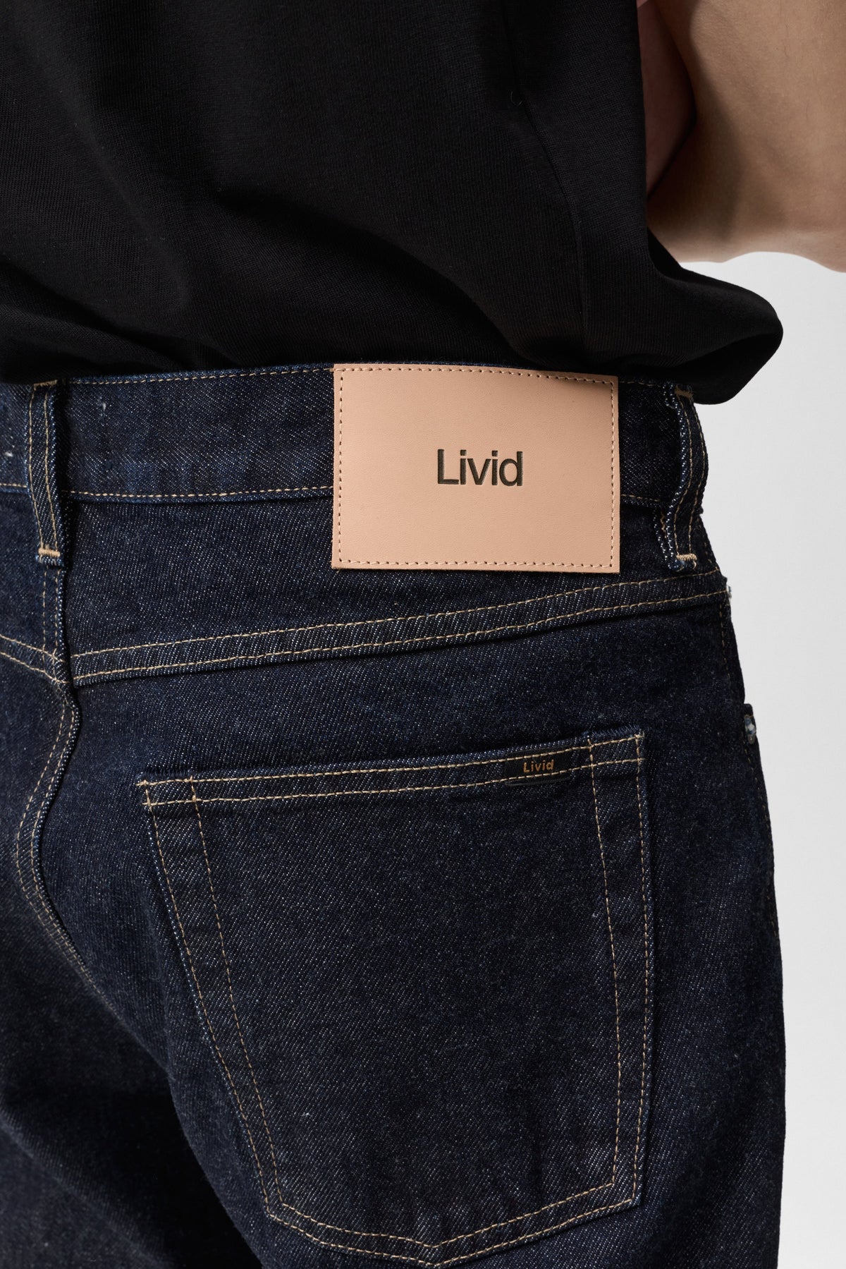 Fuller Regular Straight Fit Jeans Indigo Rinse - detaljbilde bakfra