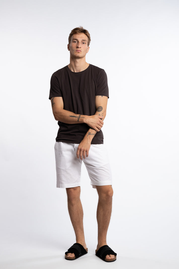 Kyran Cotton Stretch Slim Fit T-Shirt Brown Elk