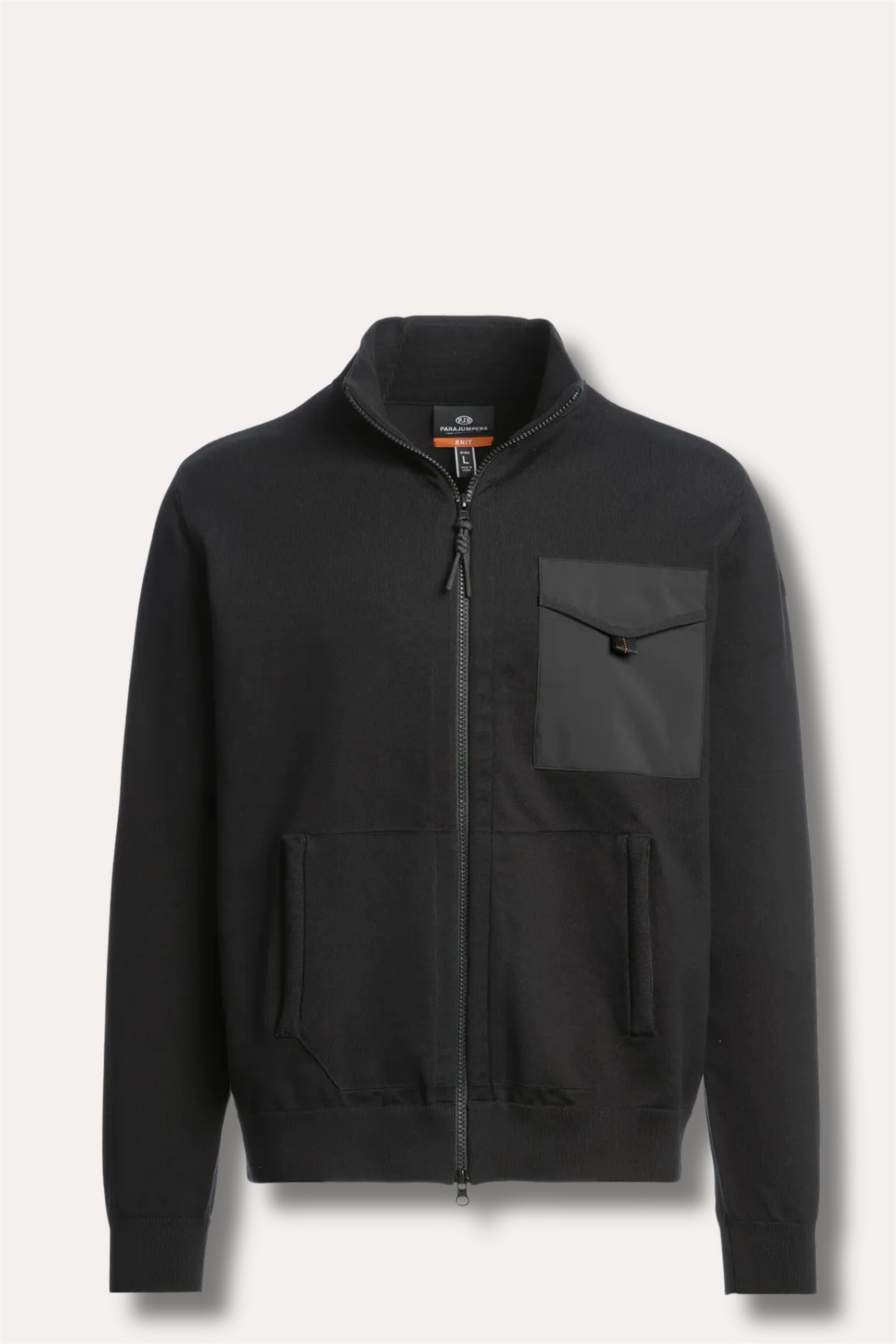 Shetland Full-Zip Cardigan Black