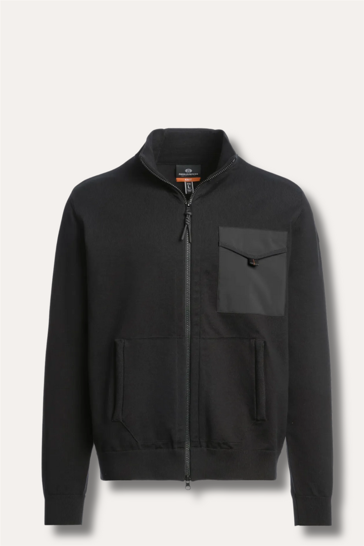 Shetland Full-Zip Cardigan Black