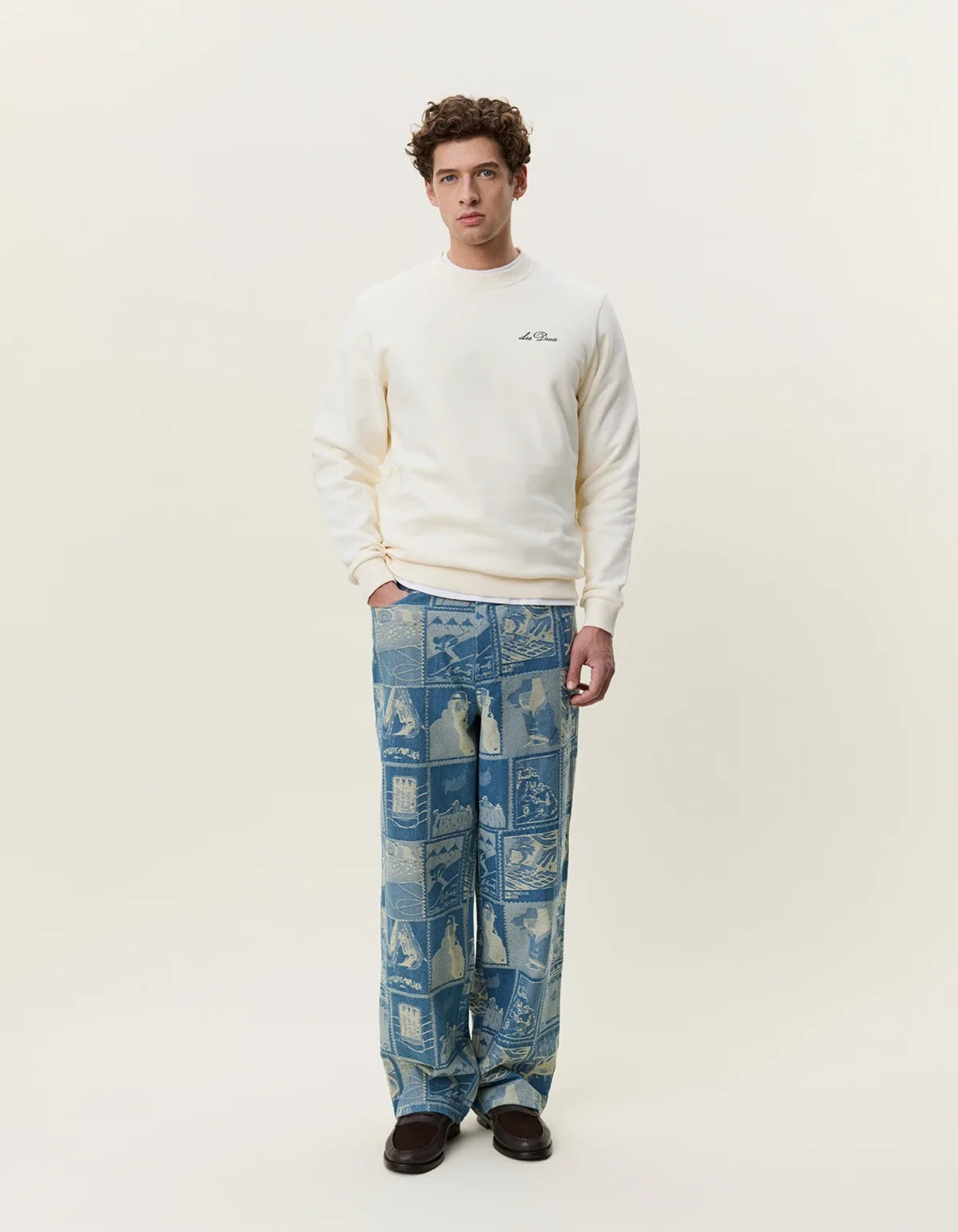 Signature Print Sweatshirt Light Ivory
