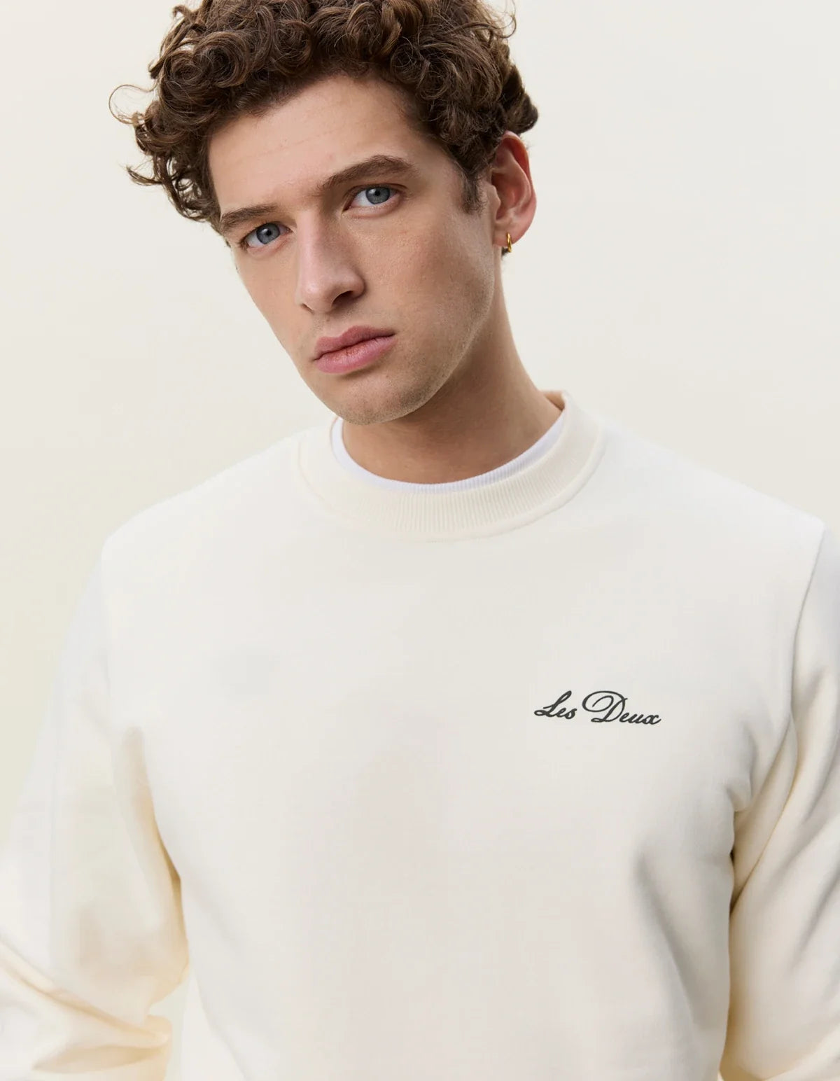 Signature Print Sweatshirt Light Ivory