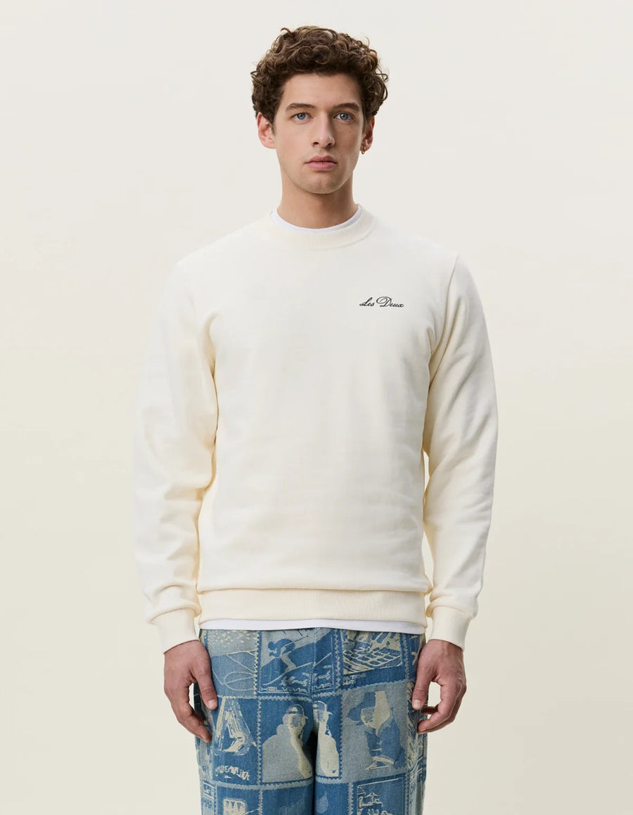 Signature Print Sweatshirt Light Ivory
