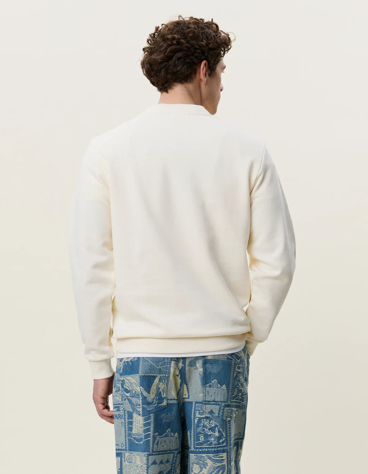 Signature Print Sweatshirt Light Ivory
