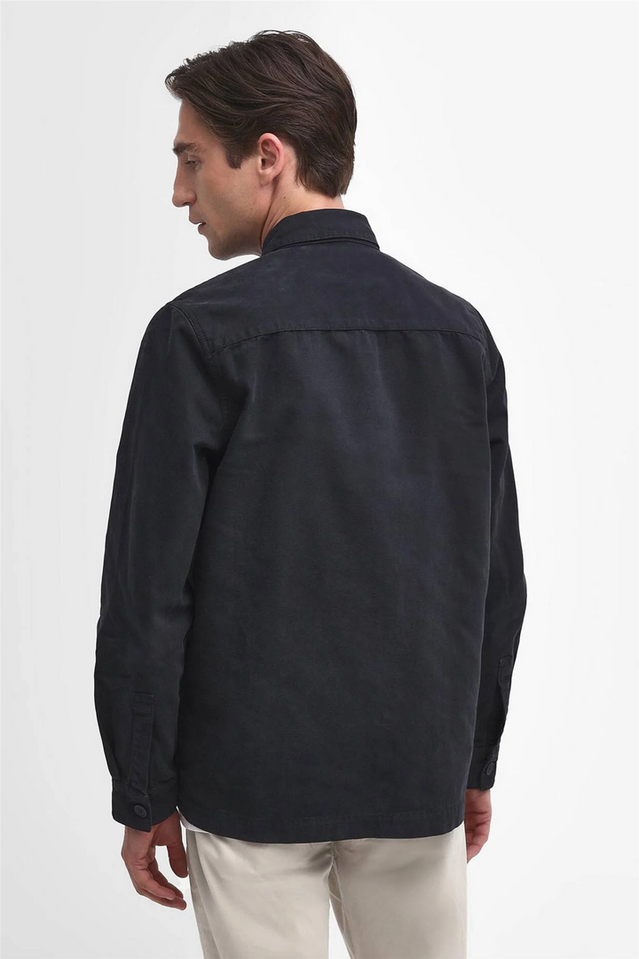 Washed Cotton Overshirt Navy