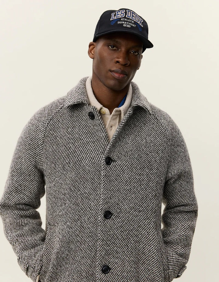 Michael Twill Wool Coat Salt Pepper