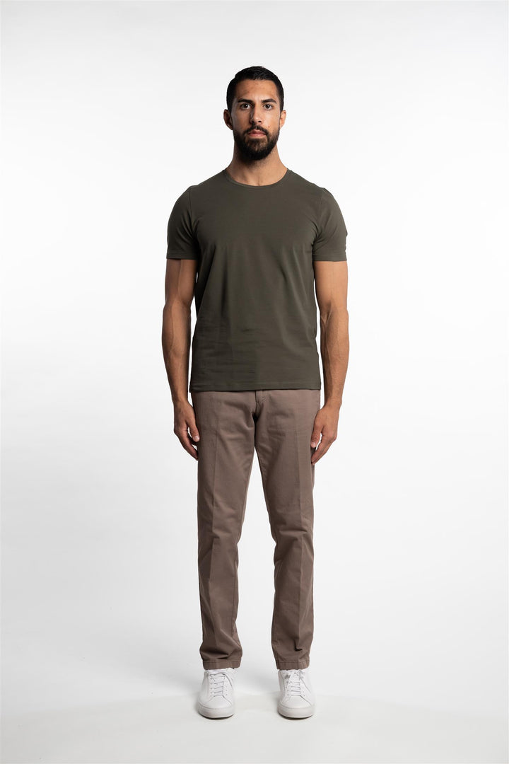 Kyran Cotton Stretch Slim Fit T-Shirt Green Cervo