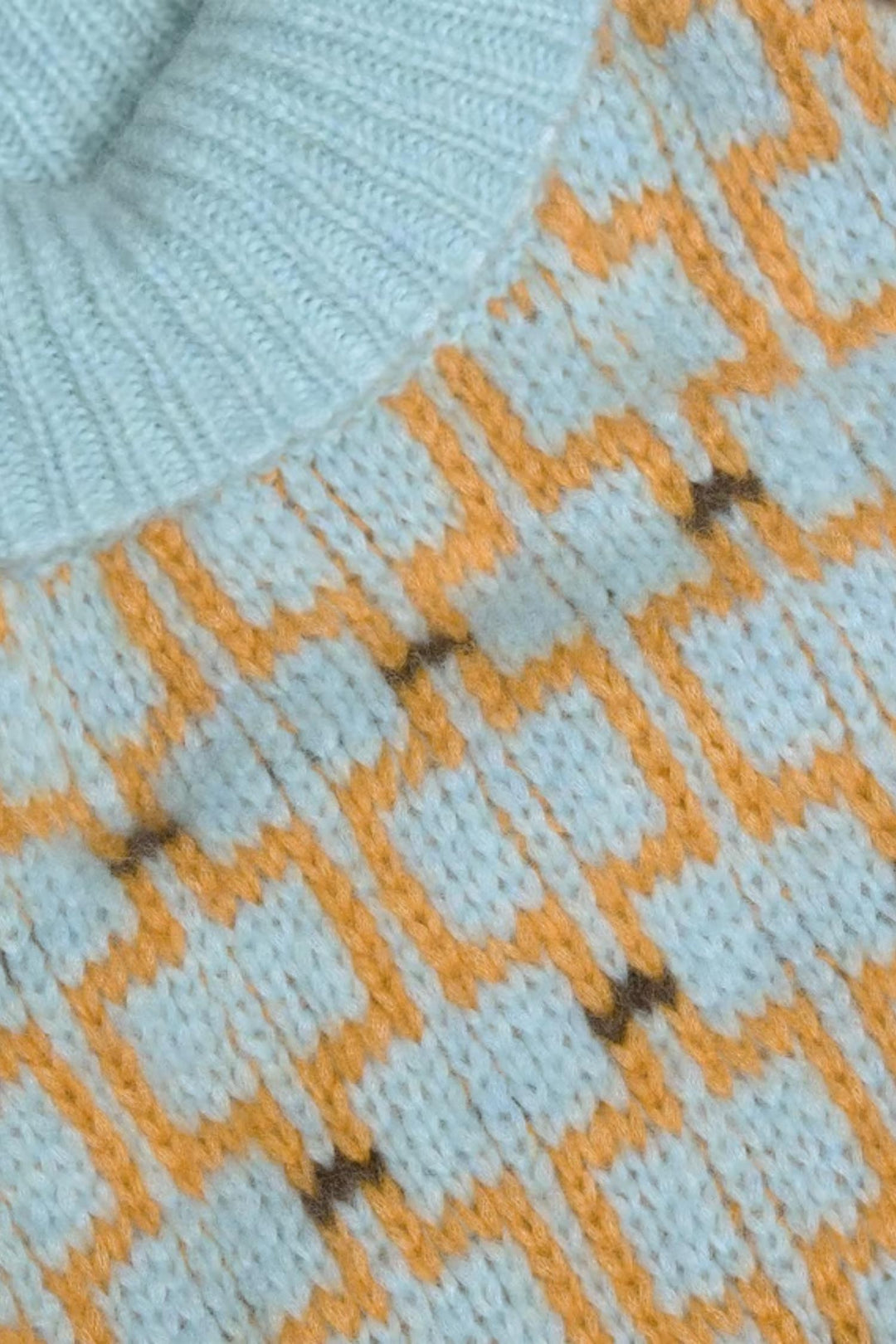 Norwegian Wool Turtleneck - Blue Mix