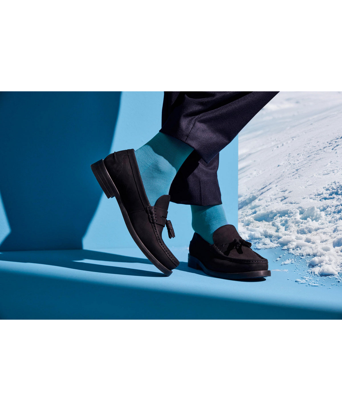 Airport Men Socks Royal Blue - model