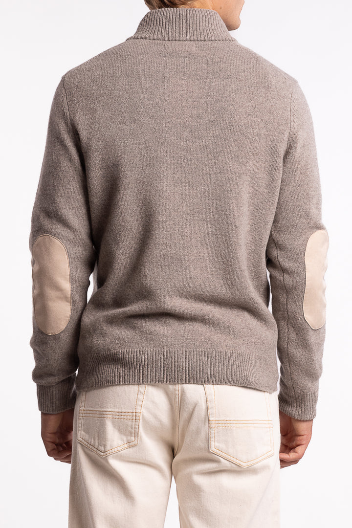 Essential Patch Half Zip Stone
