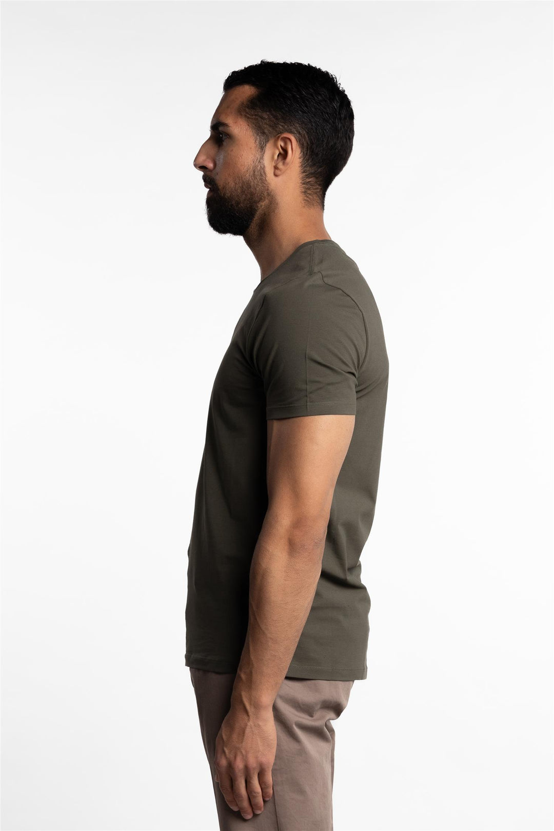 Kyran Cotton Stretch Slim Fit T-Shirt Green Cervo