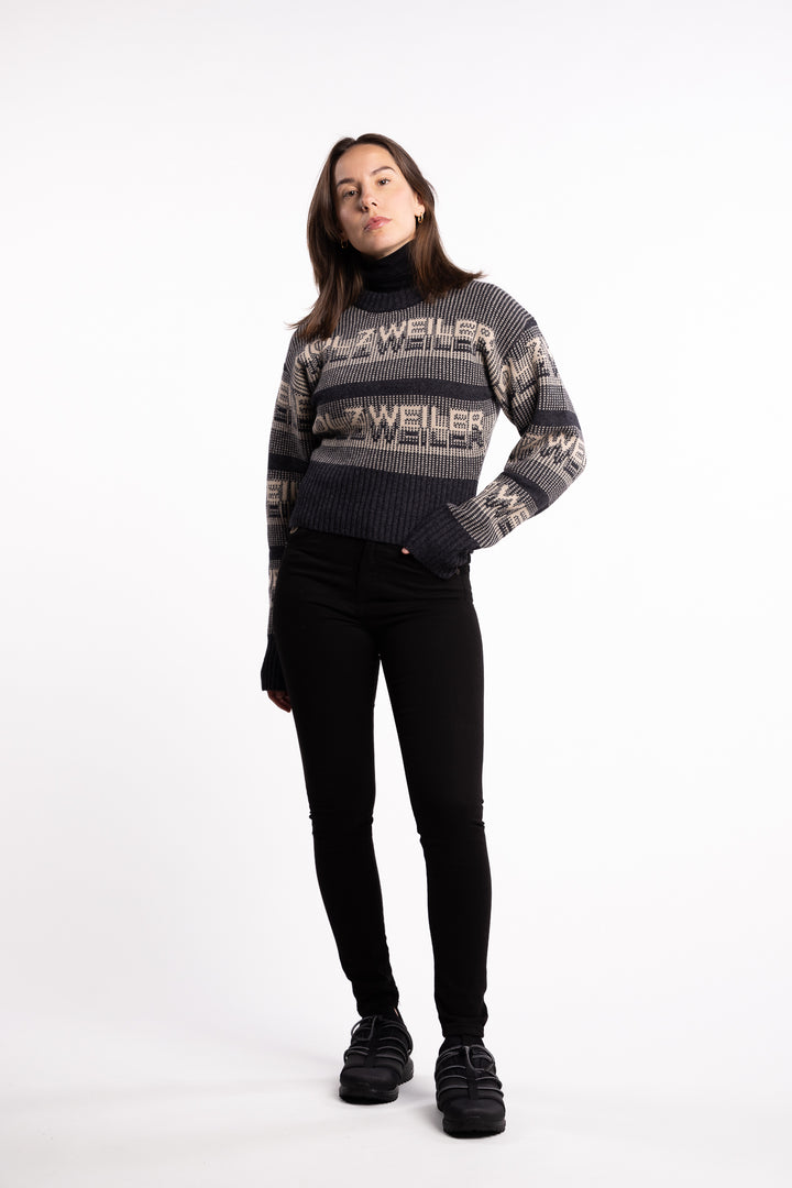 Ski Cropped Crew - Dk. Grey