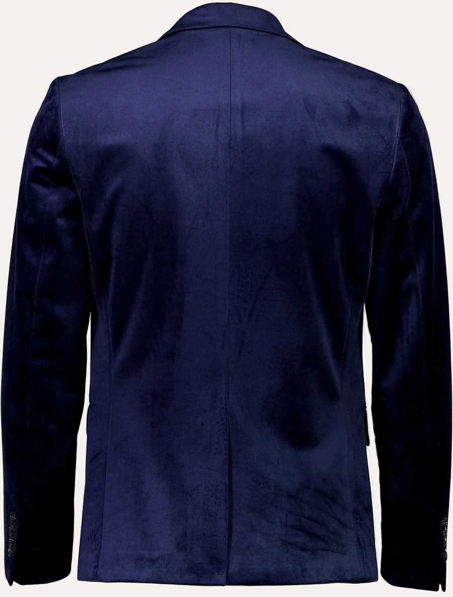 Velvet Blazer Dark Blue - packshot bakside