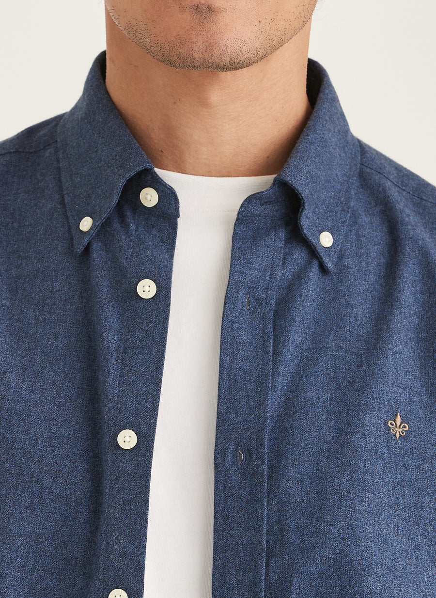 Watts Flannel Shirt Slim Fit Navy