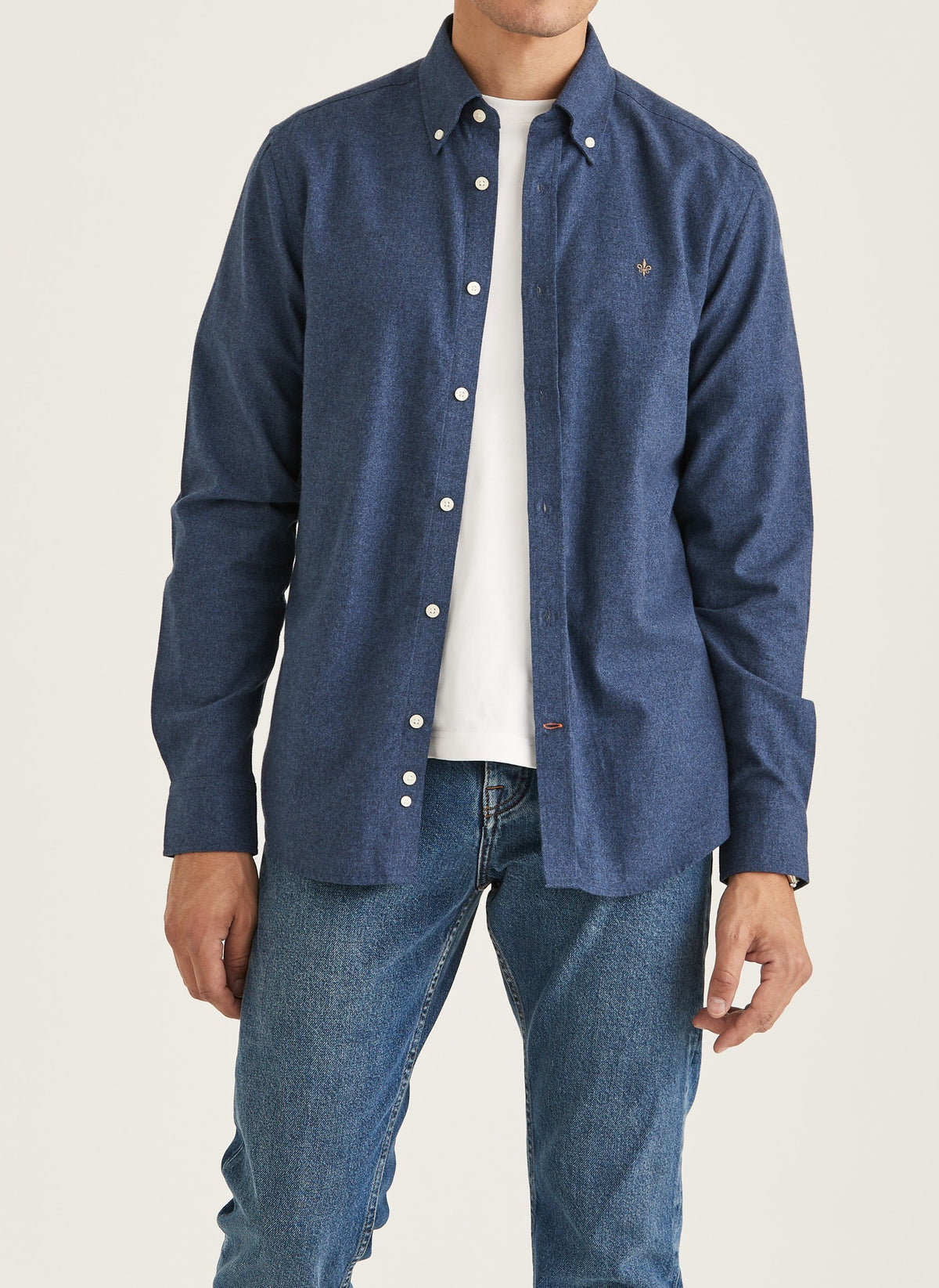 Watts Flannel Shirt Slim Fit Navy