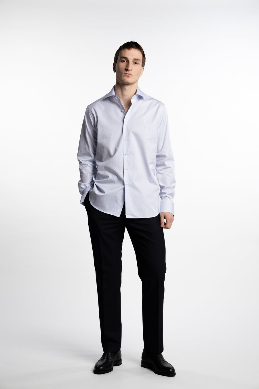 Cotton Shirt Blue Stripe