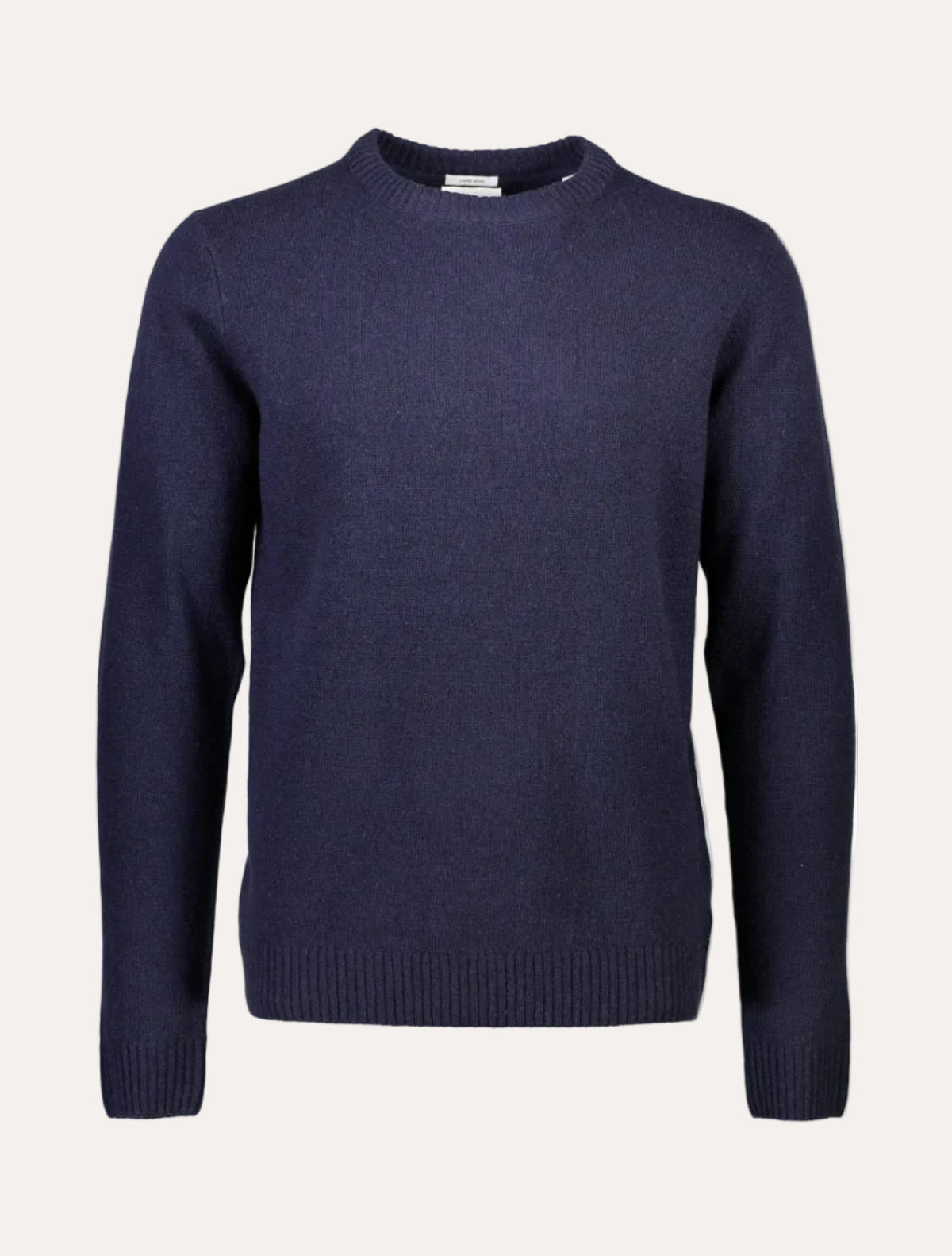 Lambswool O-Neck Knit Navy - packshot forside
