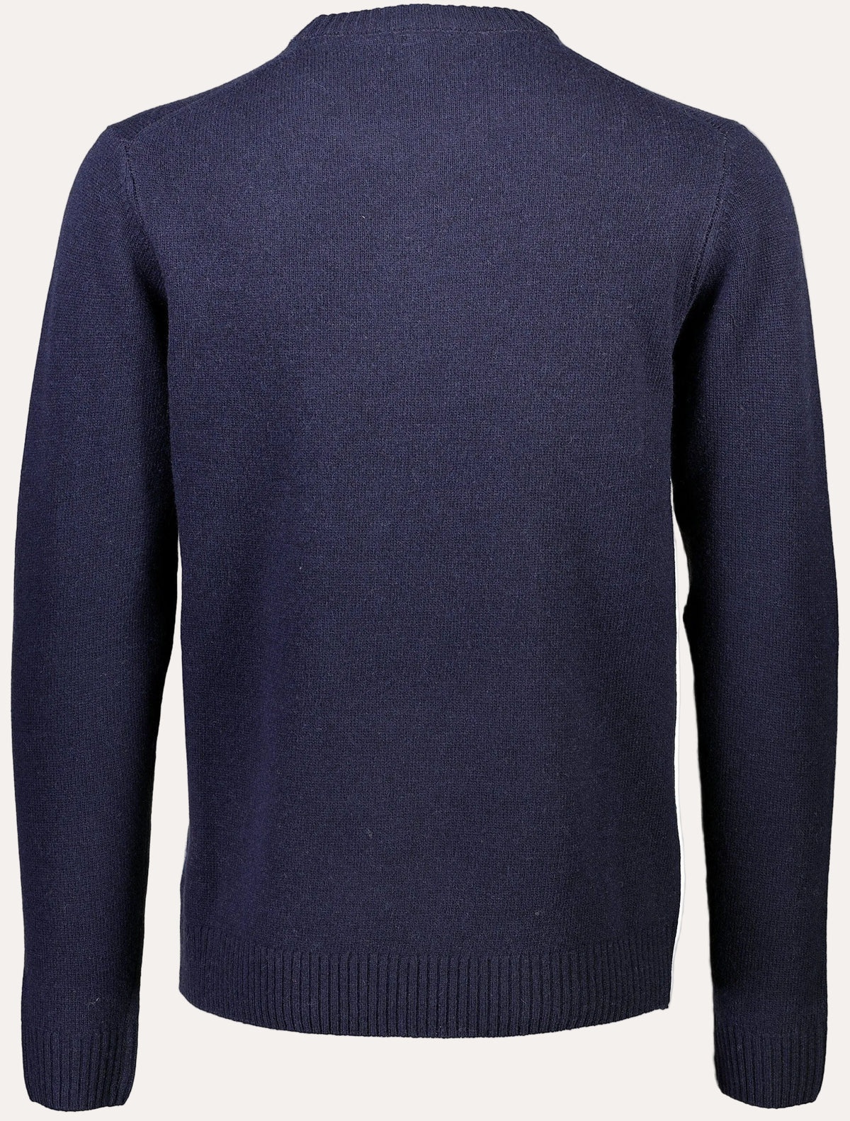 Lambswool O-Neck Knit Navy - packshot bakside
