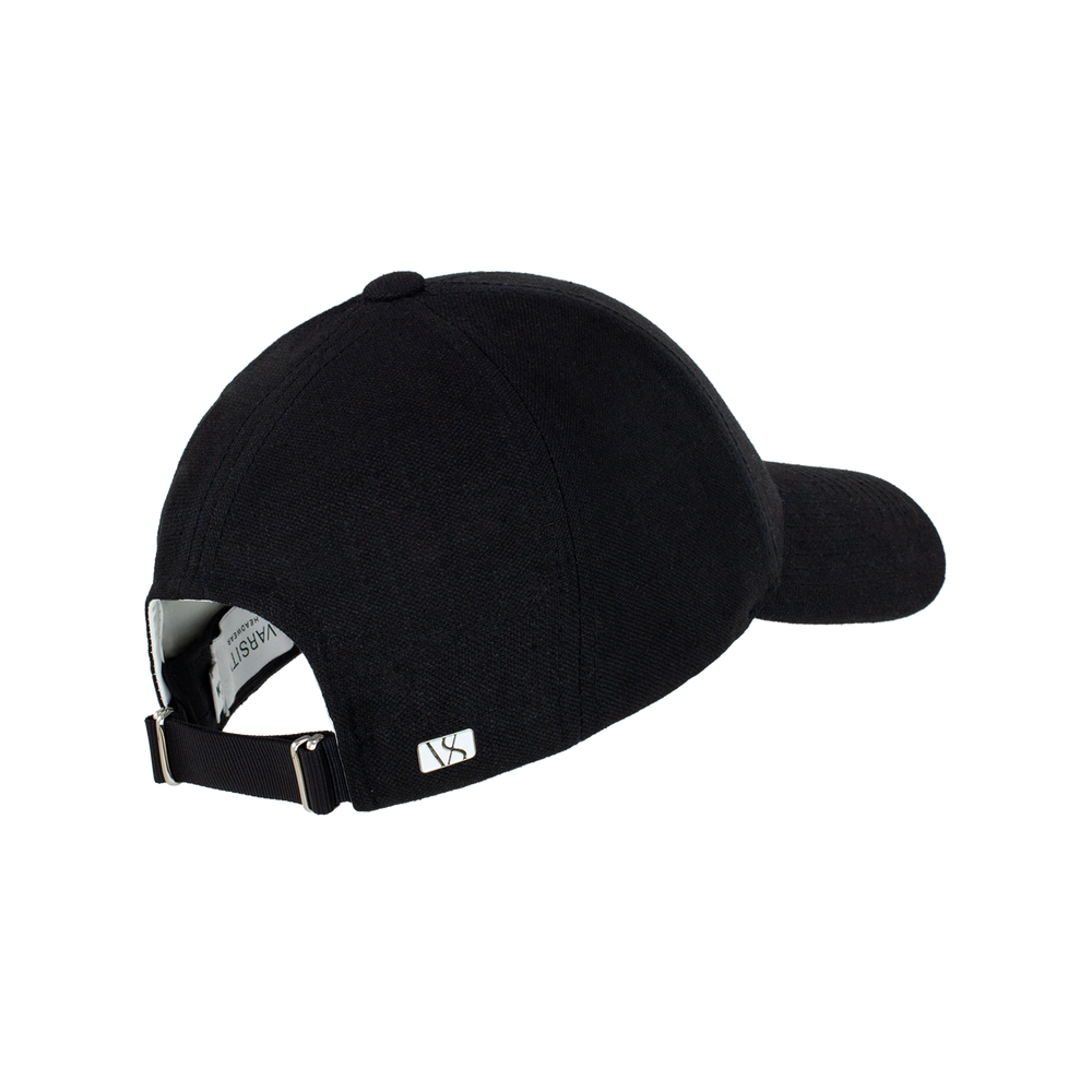 Legacy Structured Linen Licorice Black caps fra Varsity, bakfra