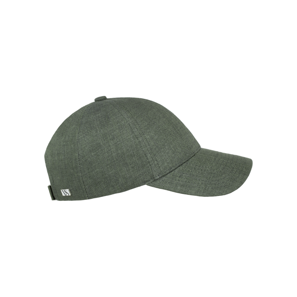 Legacy Structured Linen French Olive caps fra Varsity, sidebilde