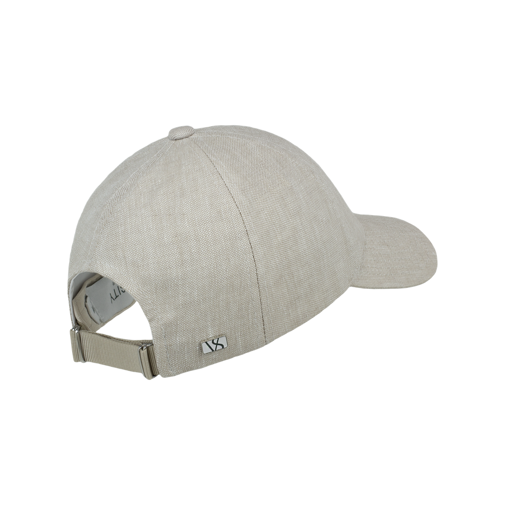 Legacy Structured Linen Hampton Beige caps fra Varsity, bakfra