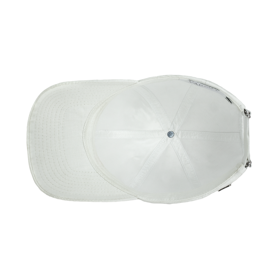 Legacy Structured Linen Shell White caps fra Varsity, detaljbilde