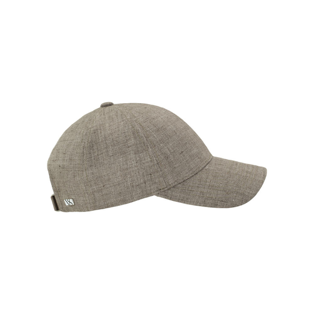 Legacy Structured Linen Argent Khaki caps fra Varsity, sidebilde