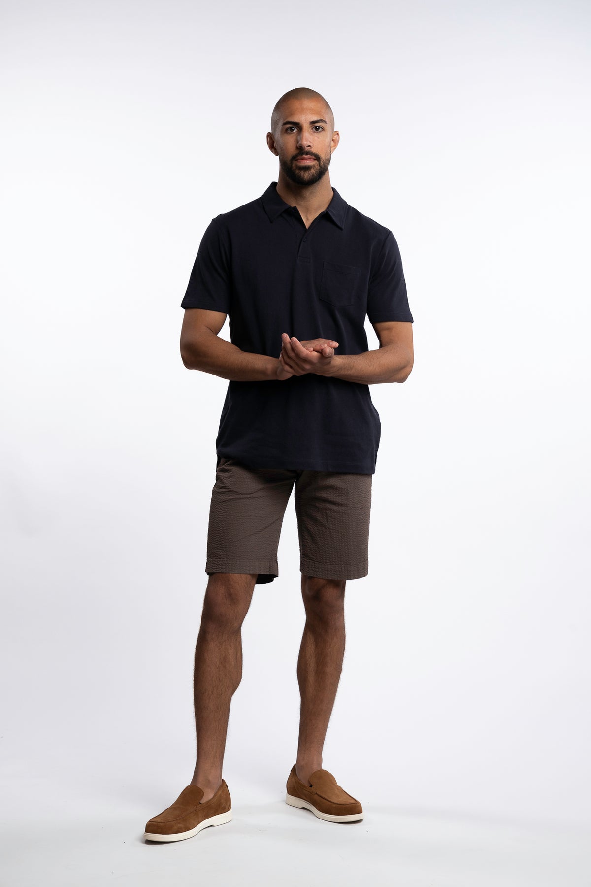 Seersucker Shorts Brown