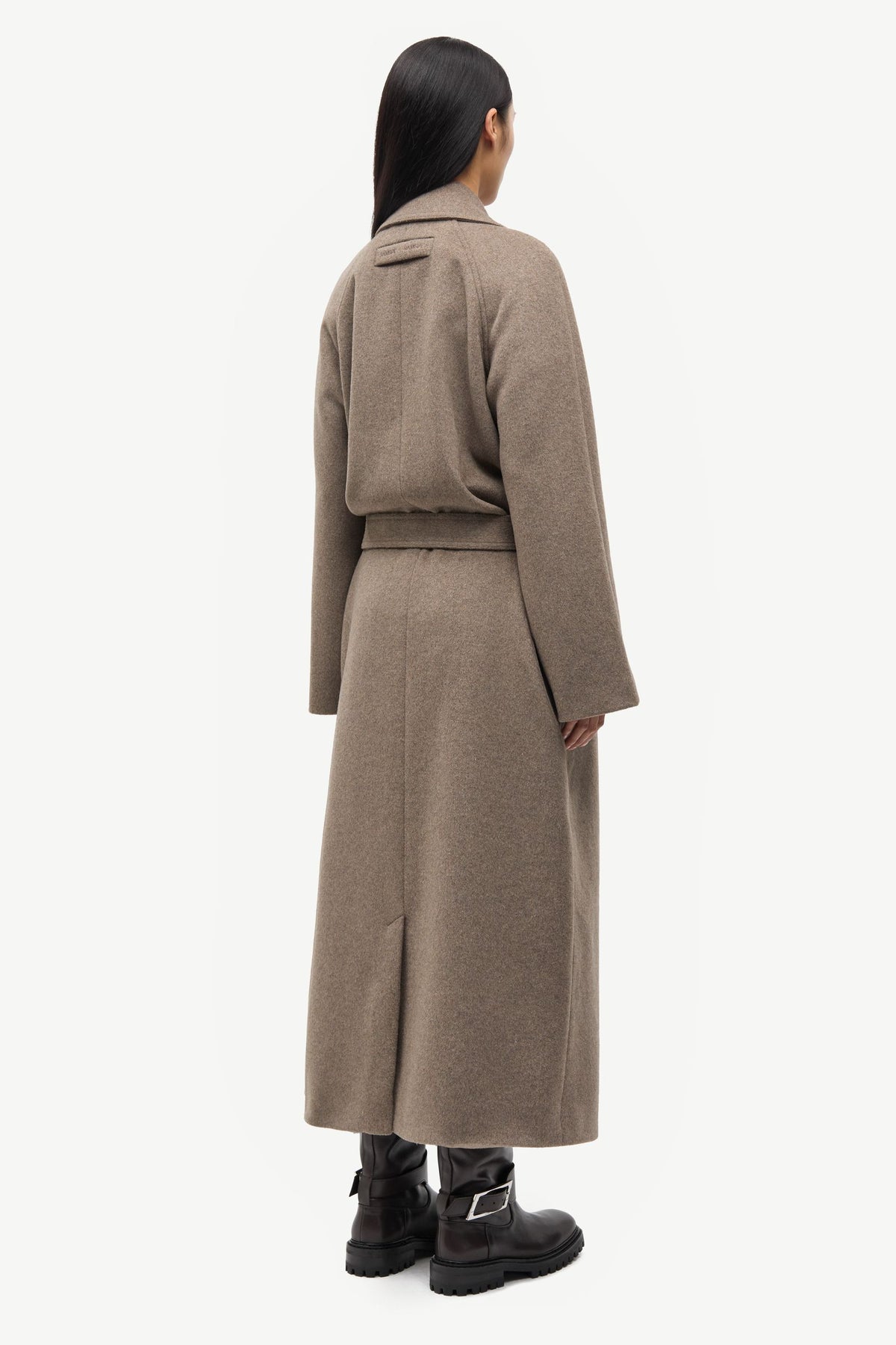 Sahannen Coat - 16269 Lead Gray Mel. - modellbilde bakfra