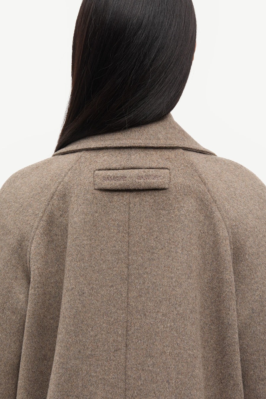 Sahannen Coat - 16269 Lead Gray Mel. - detalj rygg