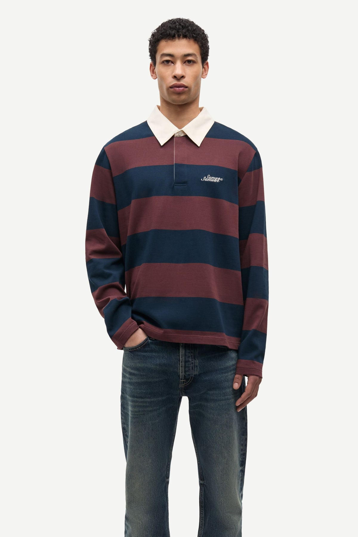 Sakevin x Polo LS 15512 Bitter Chocolate Stripe