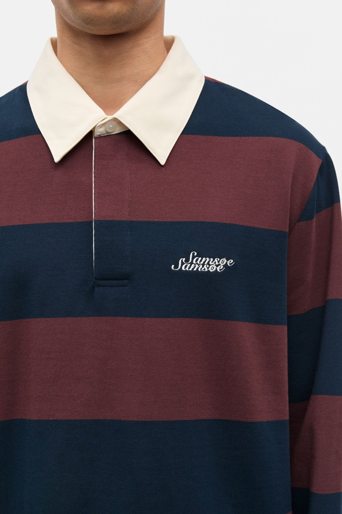 Sakevin x Polo LS 15512 Bitter Chocolate Stripe