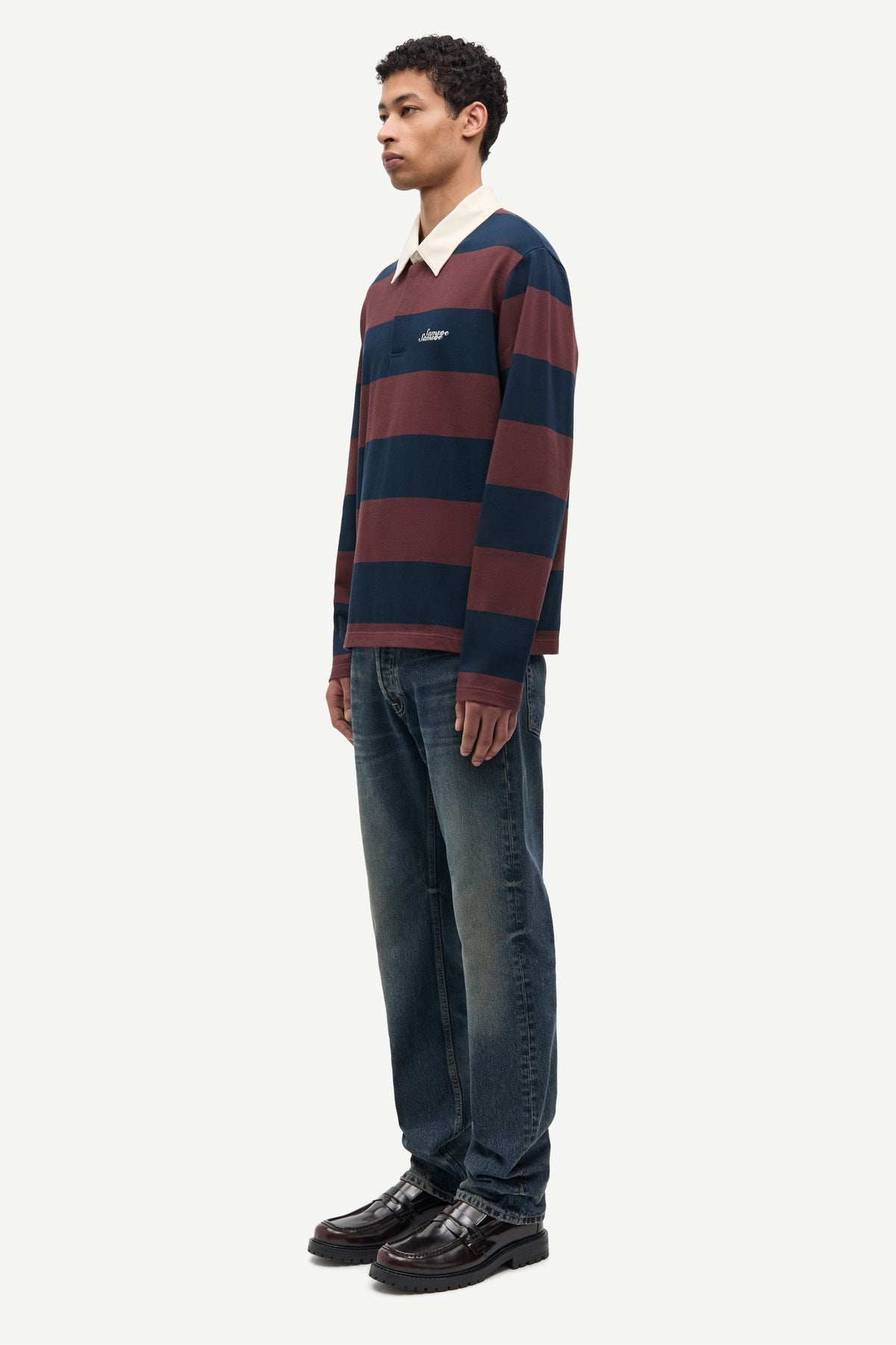Sakevin x Polo LS 15512 Bitter Chocolate Stripe