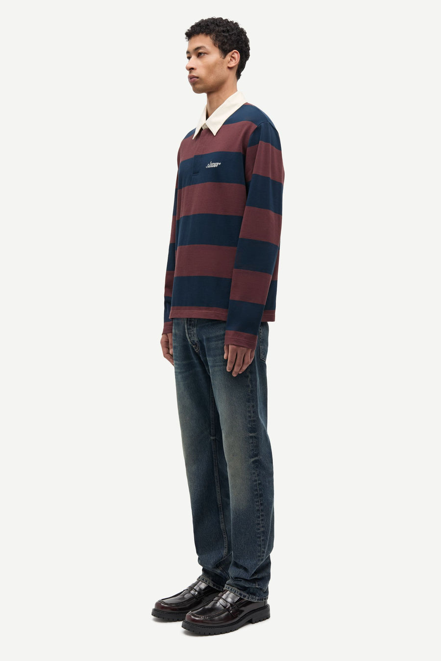 Sakevin x Polo LS 15512 Bitter Chocolate Stripe