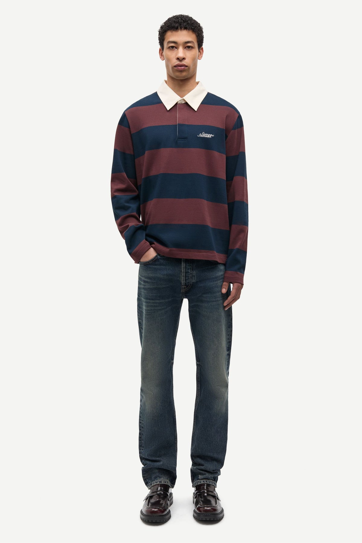 Sakevin x Polo LS 15512 Bitter Chocolate Stripe