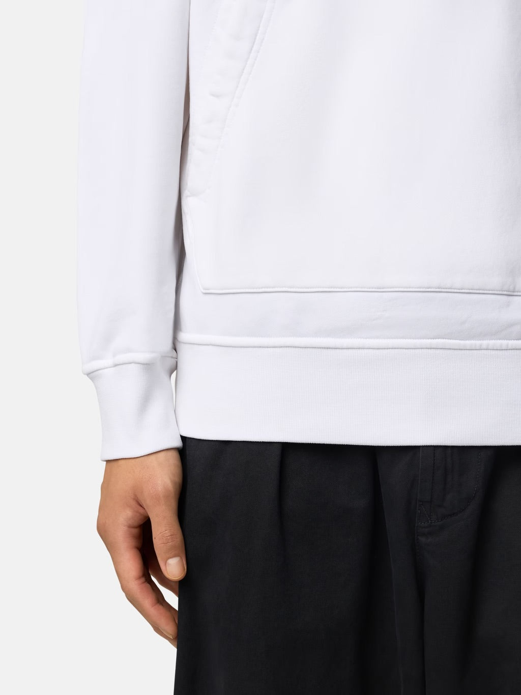 6100062 Garment Dyed Hooded Sweatshirt White