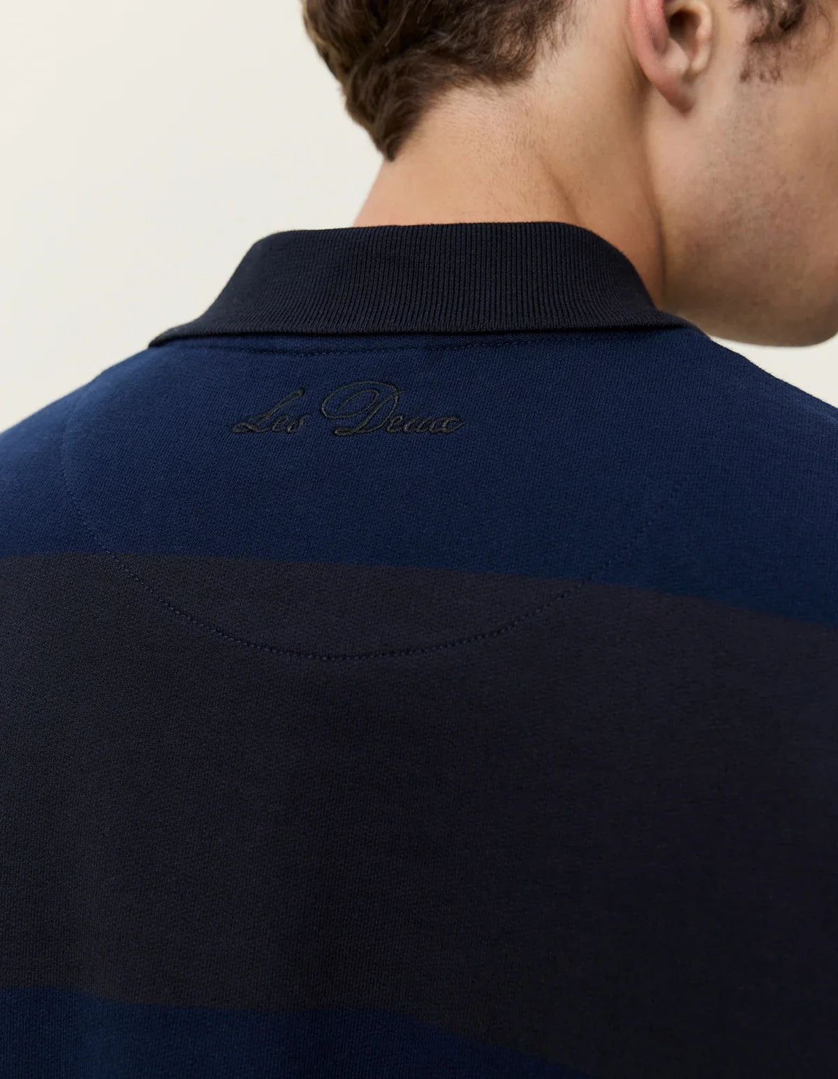Striped LS Polo Shirt Dark Navy