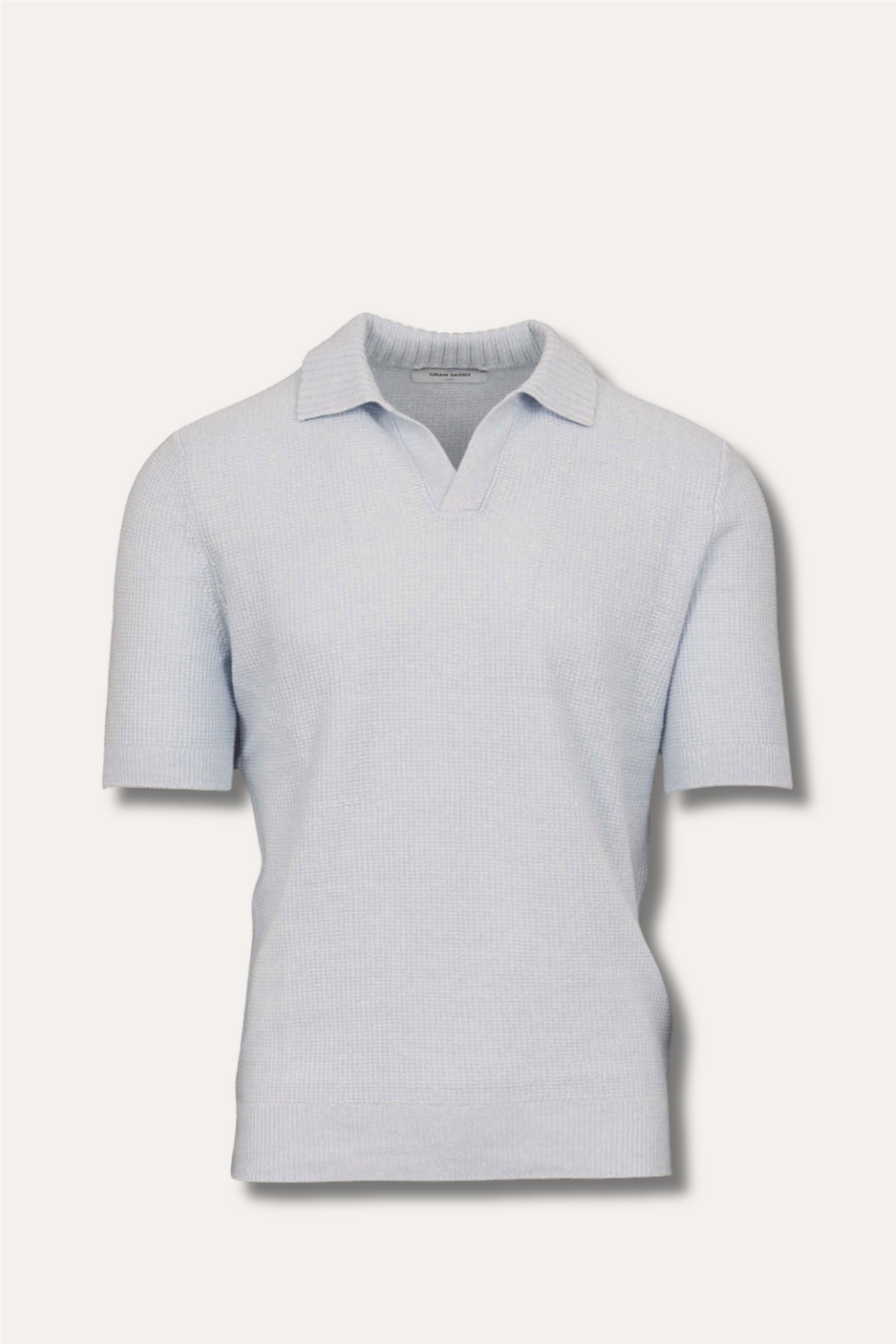 Cotton/Linen Chicco Di Riso Polo Short Sleeve Turquoise