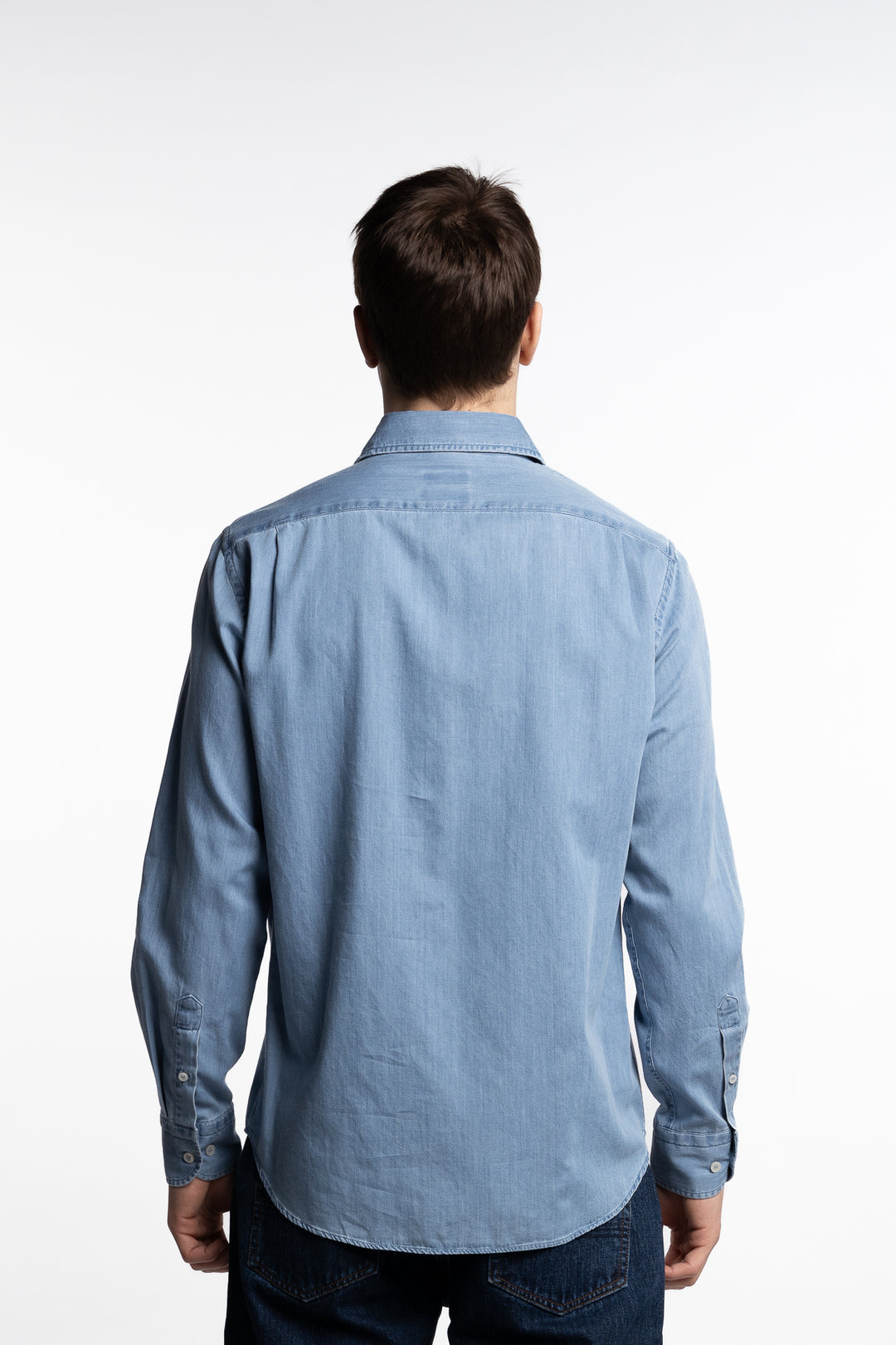 Giza Cotton X-Soft Light Denim Shirt Light Blue