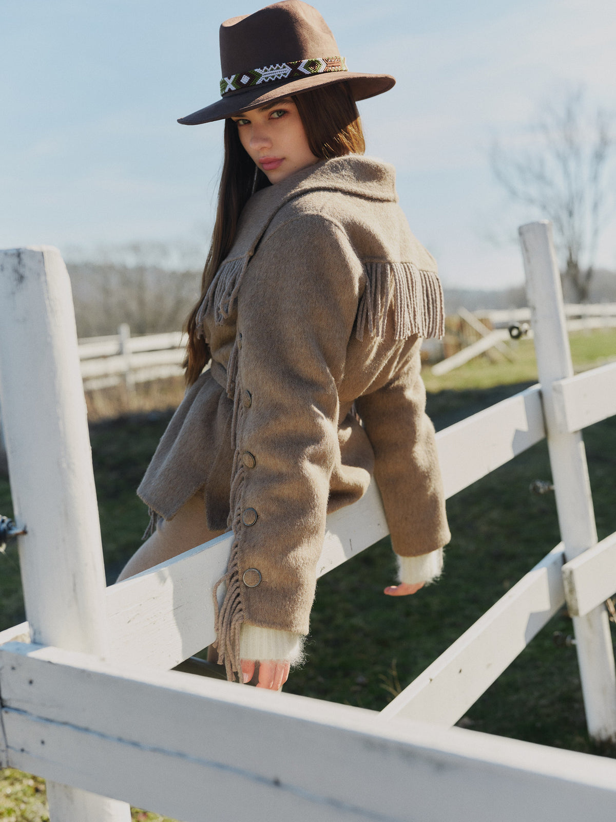 Hedvig Jacket Brown - modellbilde
