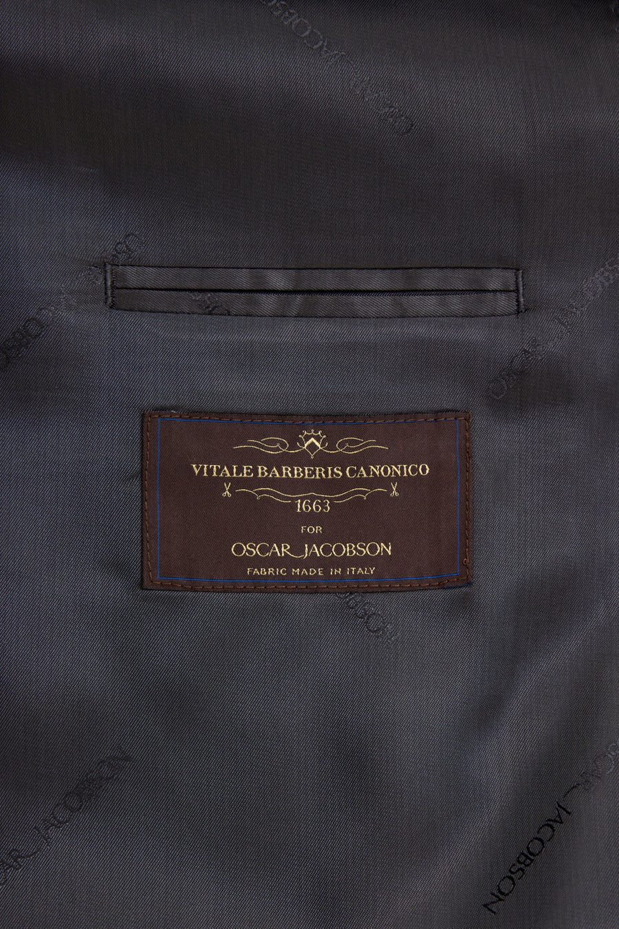 Farris Regular Fit Double Breasted Wool Blazer Dark Grey - Oscar Jacobson