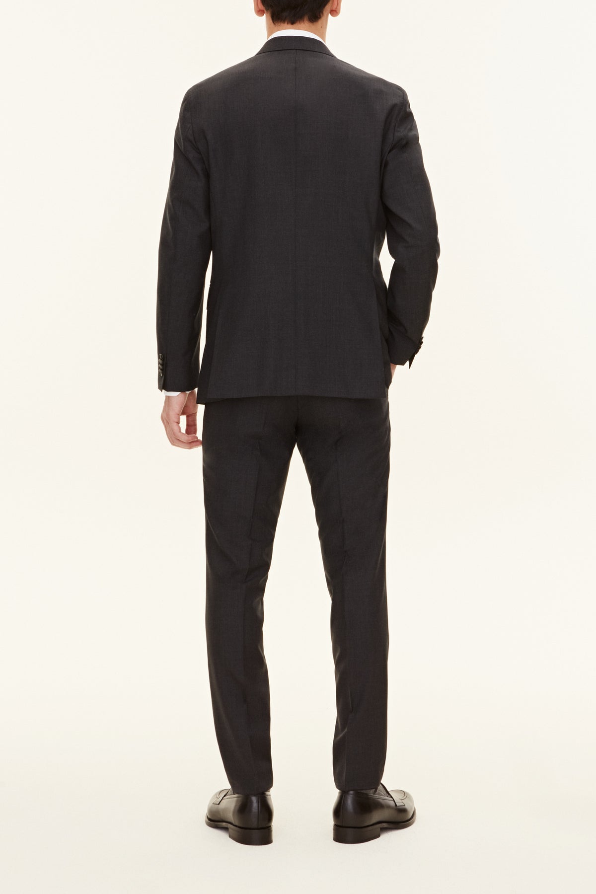 Farris Regular Fit Double Breasted Wool Blazer Dark Grey - Oscar Jacobson