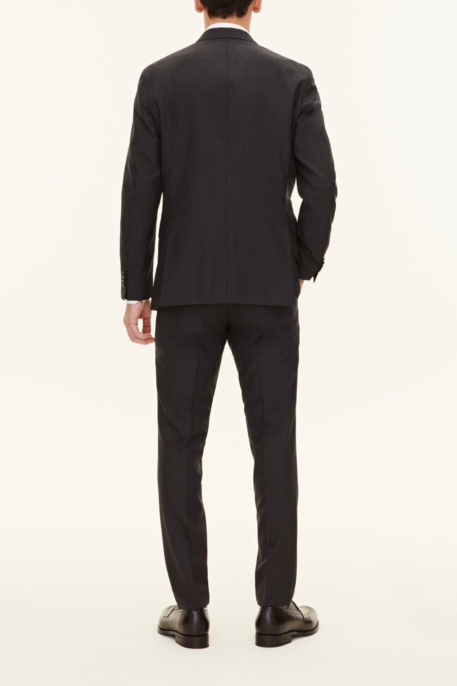 Farris Regular Fit Double Breasted Wool Blazer Dark Grey - Oscar Jacobson