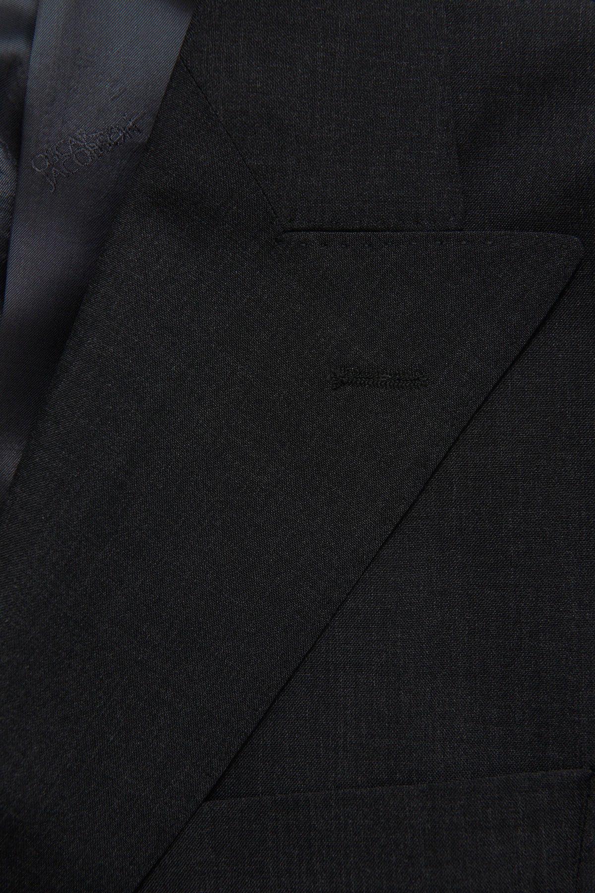 Farris Regular Fit Double Breasted Wool Blazer Dark Grey - Oscar Jacobson