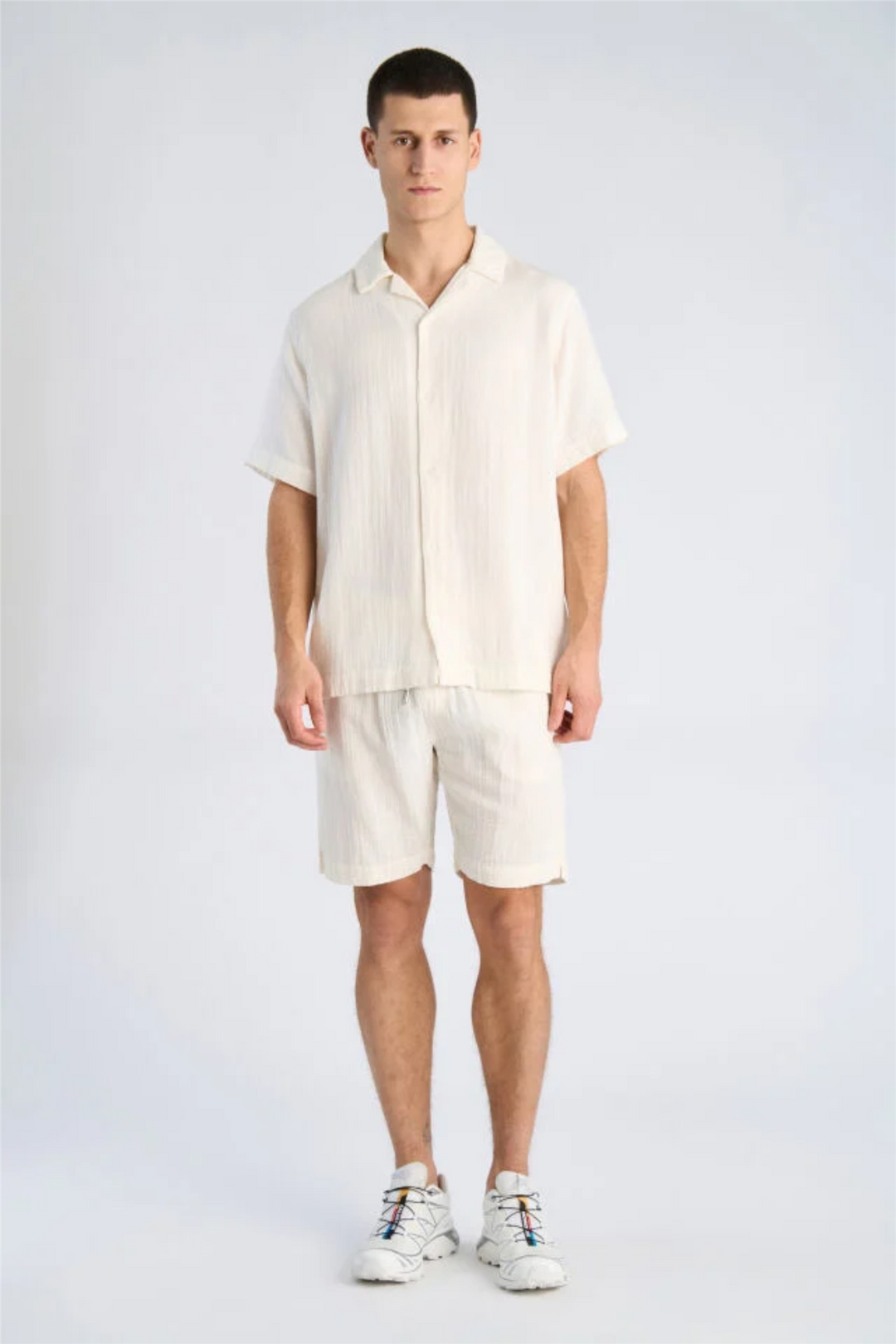 Cotton Muslin Resort Shirt S/S Off White