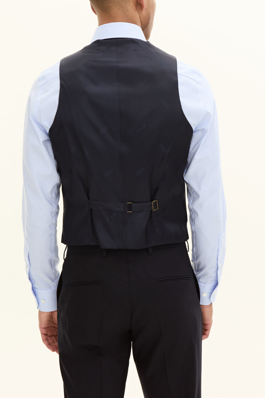 Carlo Slim Fit Wool Waistcoat Navy